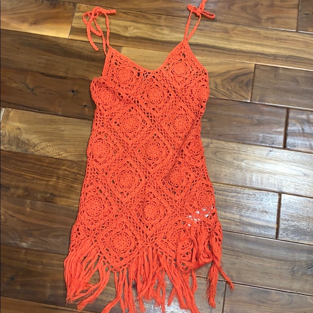 Forever 21 crochet bathing suit coverup